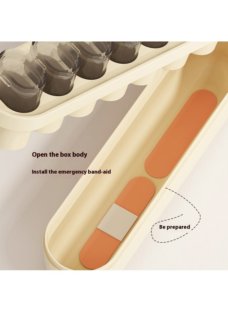 lebonaer Weekly Pill Organizer 1 Time a Day, Detachable Pill Box 7 Day, Portable Travel Pill Case, Large Medication Holder Container, Once Daily Pillbox Dispenser for Vitamin Medicine Supplement, Yellow - Image 5