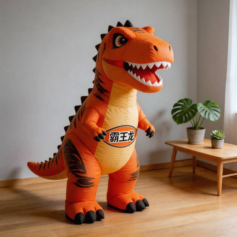 Inflatable Halloween Costumes, Ride on T-Rex Dinosaur Shark Alien Ghost Carry Me Pumpkin, 210T Polyester, Fits 100-190cm, with Air Blower & Battery Box, for Cosplay Kids Adults - Image 2