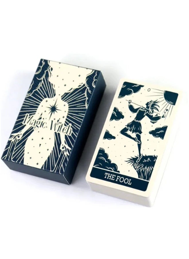 NIBEMINENT بطاقات تاروت الساحرة السحرية عالية الجودة - بطاقات ألعاب الترفيه والاستجمام - بطاقات تاروت للتجمع العائلي - بطاقات ألعاب - مجموعة مكونة من 78 بطاقة - Image 2