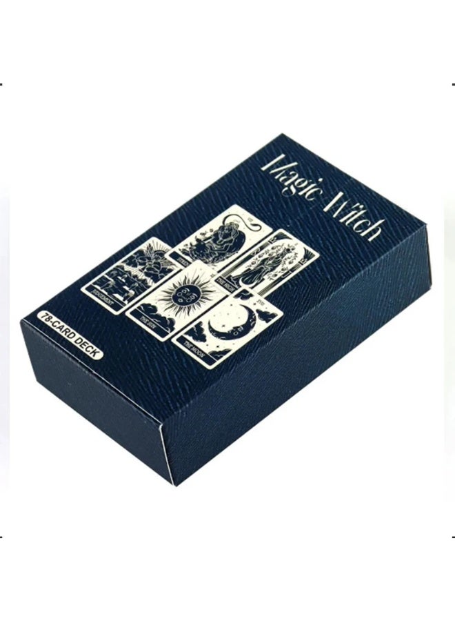 NIBEMINENT بطاقات تاروت الساحرة السحرية عالية الجودة - بطاقات ألعاب الترفيه والاستجمام - بطاقات تاروت للتجمع العائلي - بطاقات ألعاب - مجموعة مكونة من 78 بطاقة - Image 4
