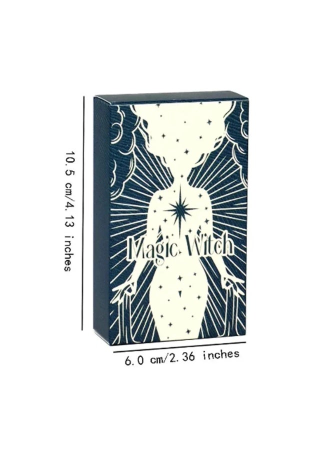 NIBEMINENT بطاقات تاروت الساحرة السحرية عالية الجودة - بطاقات ألعاب الترفيه والاستجمام - بطاقات تاروت للتجمع العائلي - بطاقات ألعاب - مجموعة مكونة من 78 بطاقة - Image 1