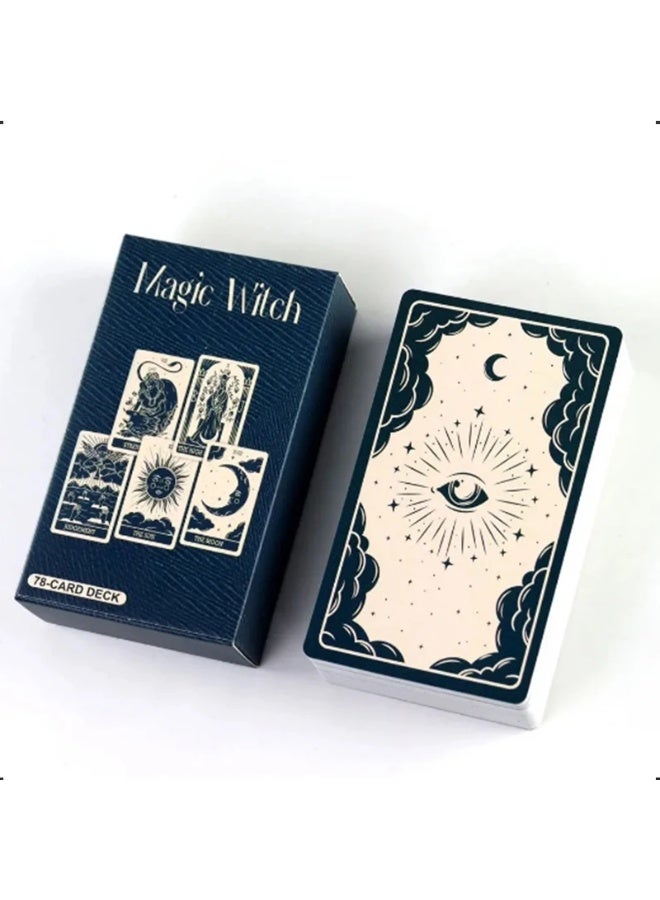 NIBEMINENT بطاقات تاروت الساحرة السحرية عالية الجودة - بطاقات ألعاب الترفيه والاستجمام - بطاقات تاروت للتجمع العائلي - بطاقات ألعاب - مجموعة مكونة من 78 بطاقة - Image 5