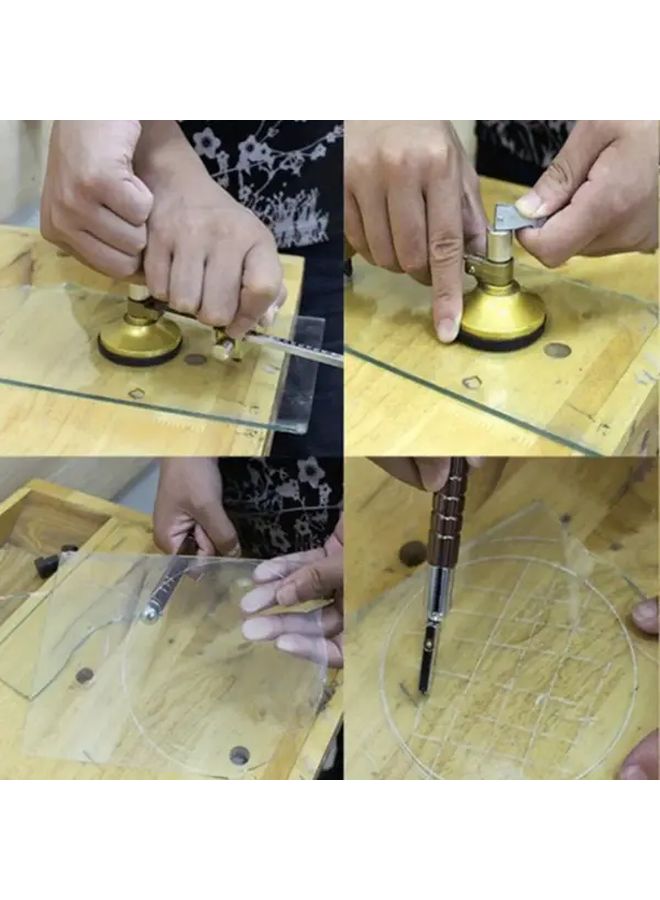 Black Glass Cutter 15 75 Inch Adjustable Compass Suction Cup Window Hole Opener - Image 4