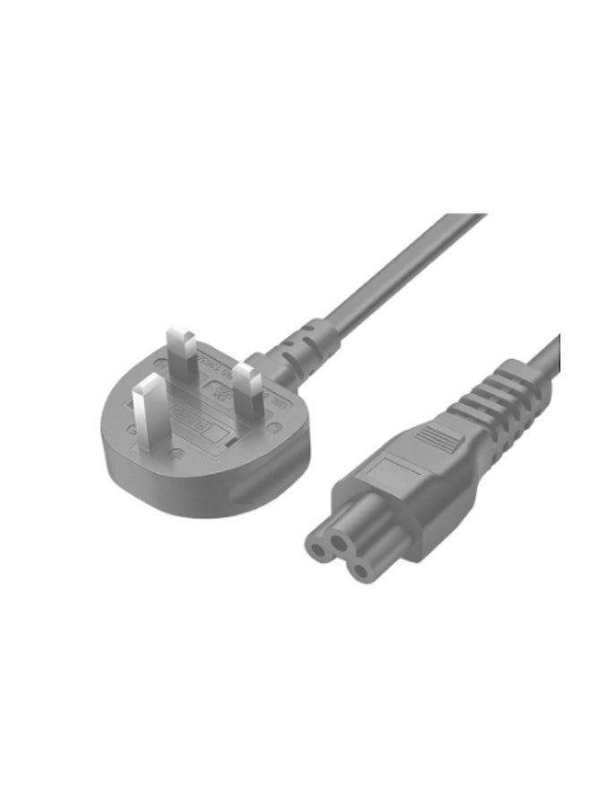 Laptop Power Cable UK Plug to C5 3 pin Laptop Power lead 1.8M - Image 3