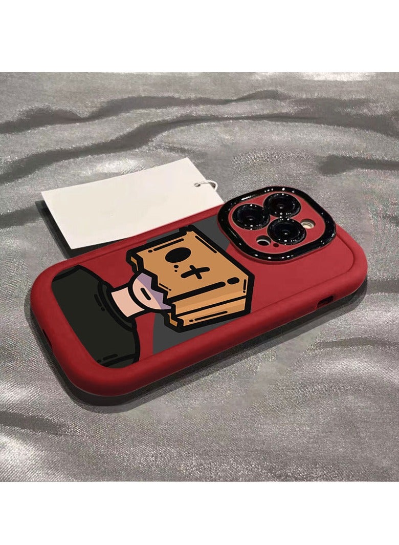 NIBEMINENT Box Boy Protective TPU Case Cover For iPhone 15, Chinese Red
