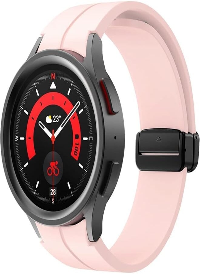 Next - Next Store Silicone Band Compatible with Samsung Galaxy Watch 5 Pro 45mm | Galaxy Watch 5 44mm | Galaxy Watch 4 Special Band, No Gap Design, Unisex – Adult (Light Pink) - Image 1