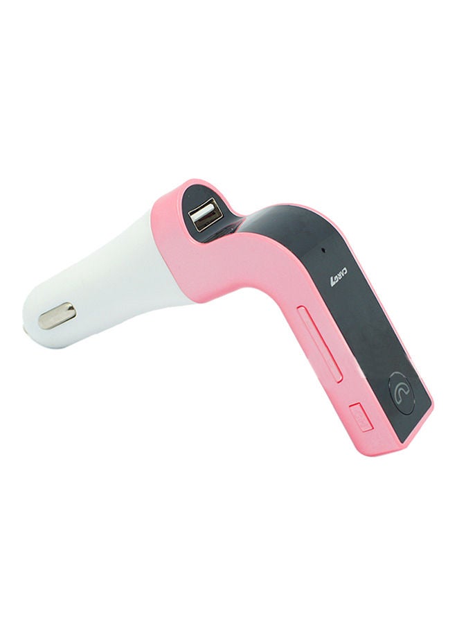 NIBEMINENT Bluetooth FM Transmitter With Music Player White/Black/Pink - Image 3