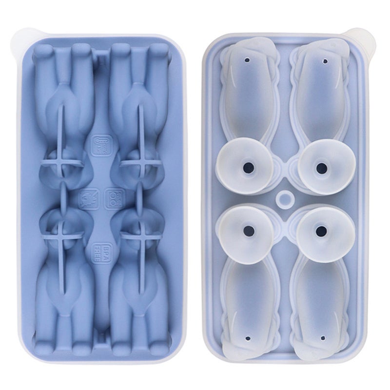 Dog Shaped Ice Cube Tray: Black Silicone Mold - Slow Melt Reusable Tray for Home Bar, Beverage Cooling, DIY Desserts & Dog Lover Gifts - Image 3