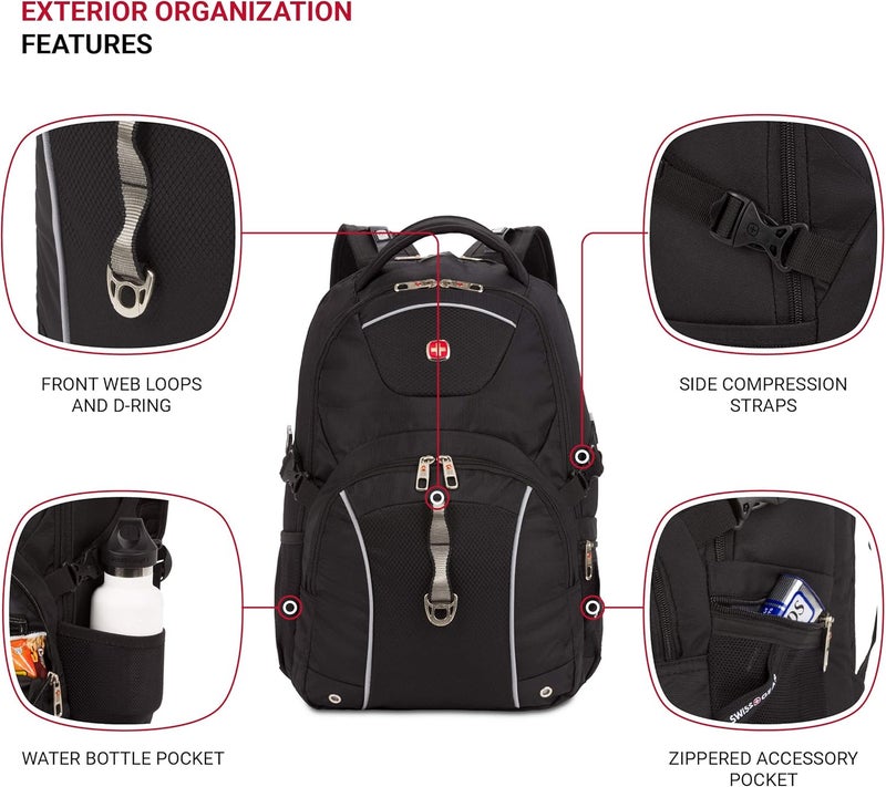 SwissGear 3258 Laptop Backpack Black 185Inch - Image 3