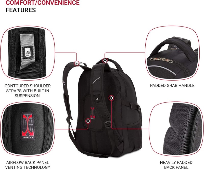 SwissGear 3258 Laptop Backpack Black 185Inch - Image 2