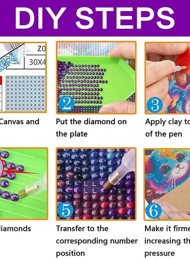 croshom Diamond Art Kits for Adults, Owl Diamond Art Painting Kits for Adults Beginners, 5D DIY Full Drills Gem Craft for Gifts, Home Wall Decor 13.8" x 13.8" - Image 5