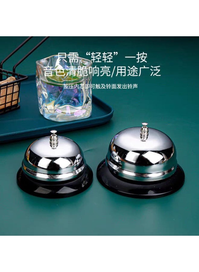 Desk Bell Stainless Steel Hand Service for Kitchen Hotels Schools Restaurants Reception Areas Warehouse Bells Customized Important Dishes Anti-Rust Cute Sound,Silver - Image 5