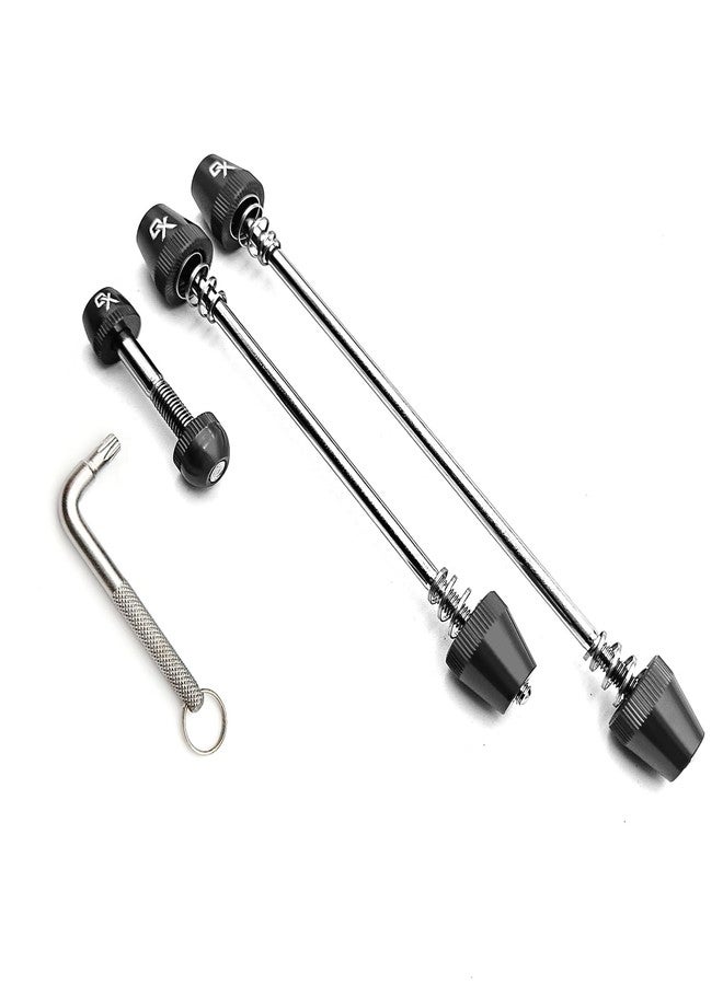 ONIPAX Bike Anti-Theft Locking Skewer 7 Lobe Bicycle Wheel Hub Secure Binder Bolt Kit with Key - Image 1
