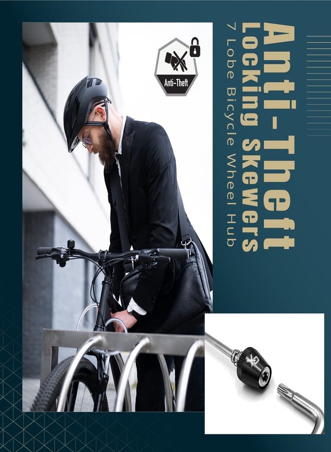 ONIPAX Bike Anti-Theft Locking Skewer 7 Lobe Bicycle Wheel Hub Secure Binder Bolt Kit with Key - Image 4
