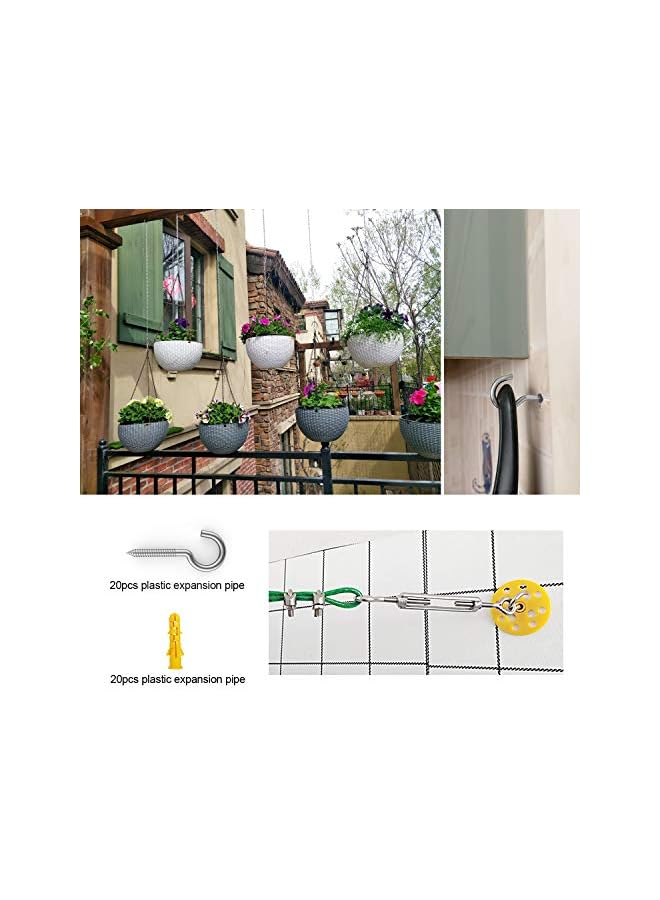 PROMASS promass 20 Pieces of 304 Stainless Steel Kits, Ceiling Cup Hook Screw Hooks, Ring Screws for Home, Office and Outdoor use, Lighting Hook Racks, self-Tapping Hooks, Hooks (2-3/4"X20PCS)  - Image 5