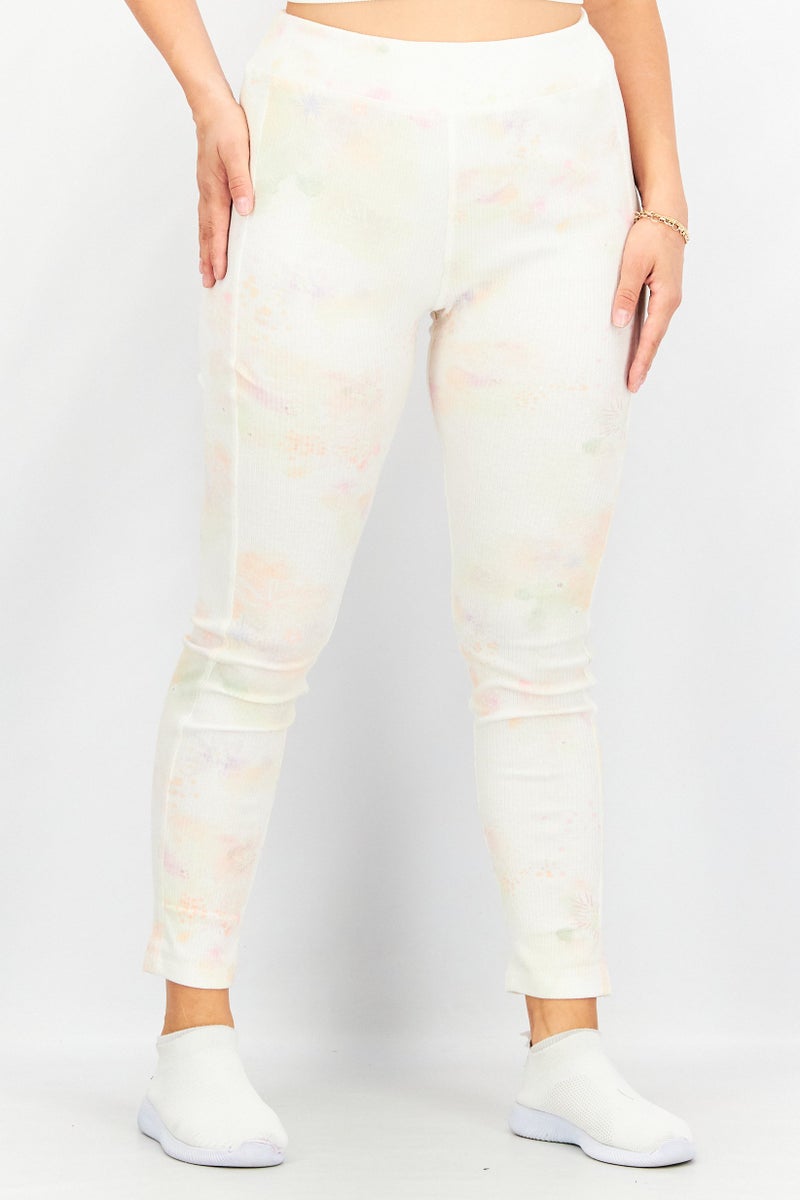 Splendid Women Pull On Textured Leggings, Cream - Image 1
