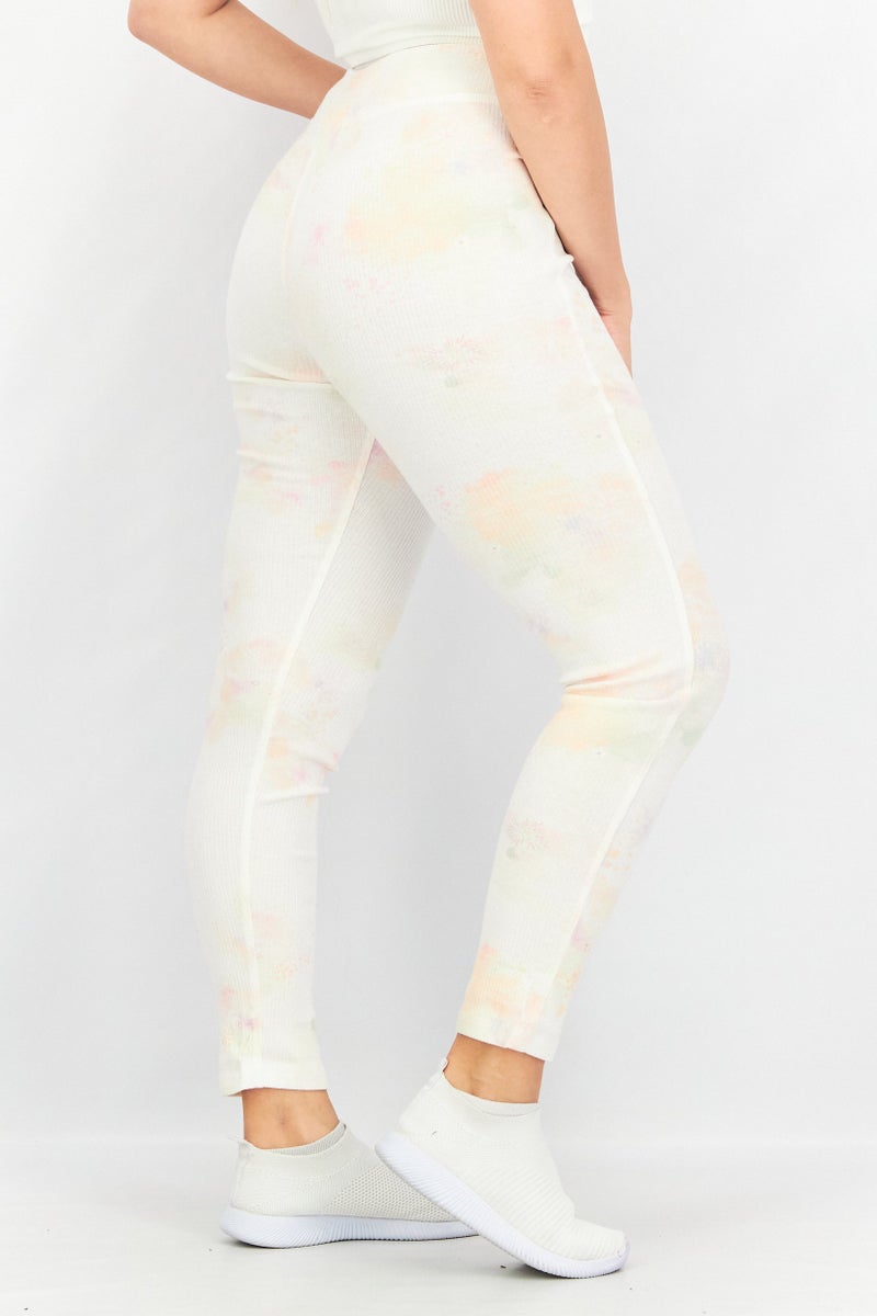 Splendid Women Pull On Textured Leggings, Cream - Image 4