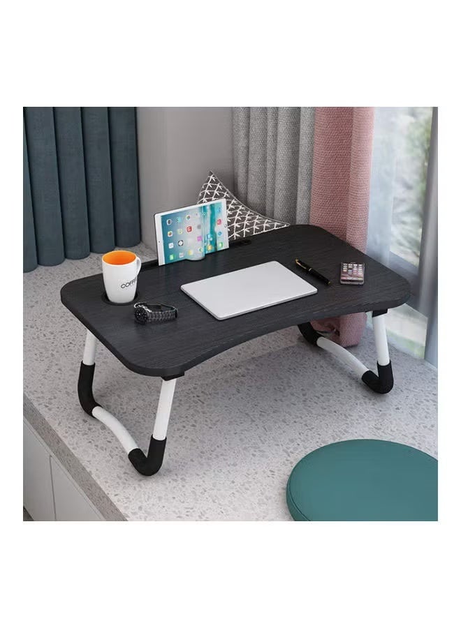 Portable Folding Laptop Table With iPad And Cup Holder Multicolour 40.5x60x5.5cm - Image 2