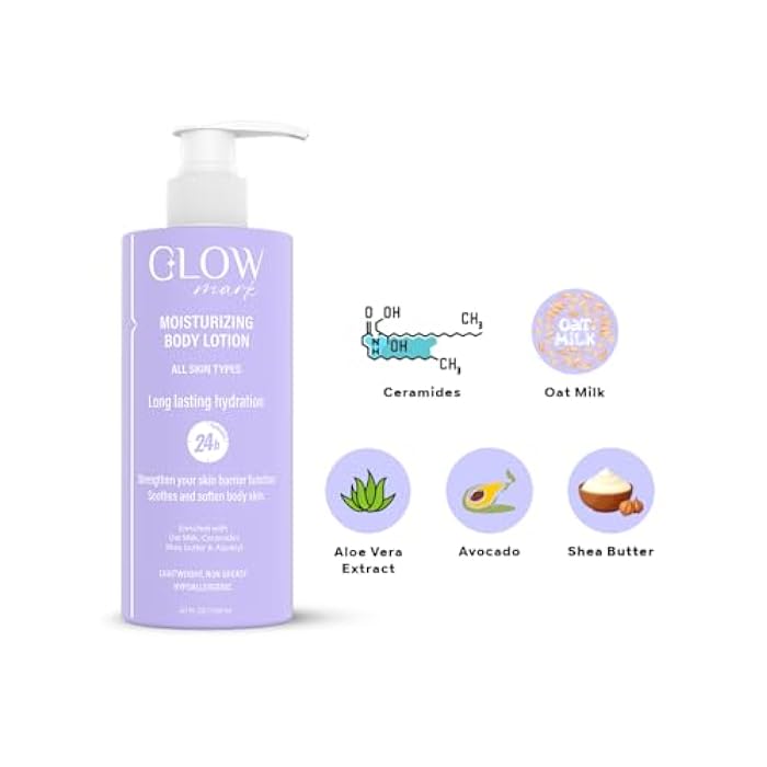glowmark Moisturizing Body Lotion For All Skin Types 200 ml With Guasha Gift - Image 2