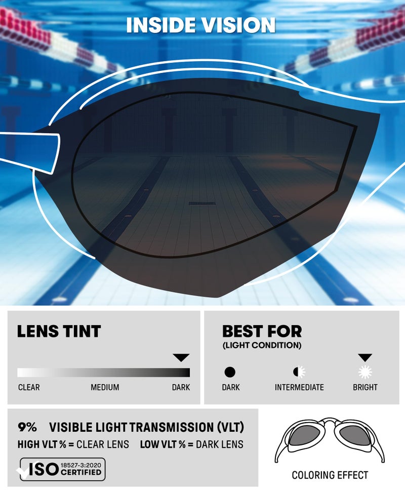 ARENA Unisex Cobra Ultra Swipe Racing Swim Goggles for Men and Women Swipe Anti-Fog Technology Polycarbonate Mirror Lens, Gold/Red - Image 3