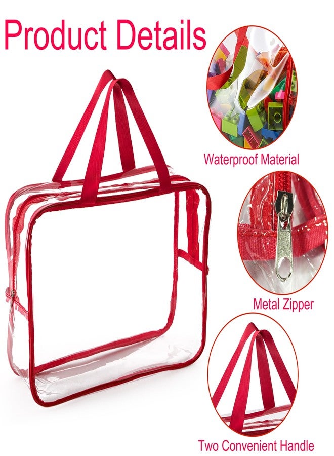 Fasmov 8 Packs Large Toy Storage Bags, 8 Colors PVC Organizers Toy Bags, Travel Organizer Bags Reusable Toy Organizer Pouch with Zipper for Building Blocks, Puzzle, Small Toys and Handmade Accessories - Image 3