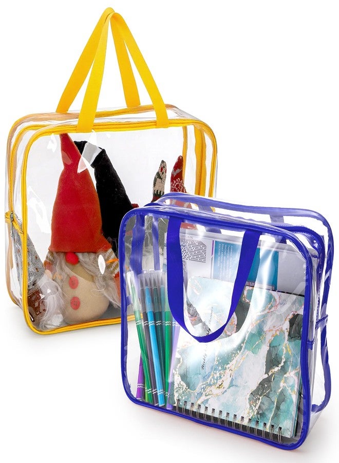 Fasmov 8 Packs Large Toy Storage Bags, 8 Colors PVC Organizers Toy Bags, Travel Organizer Bags Reusable Toy Organizer Pouch with Zipper for Building Blocks, Puzzle, Small Toys and Handmade Accessories - Image 4