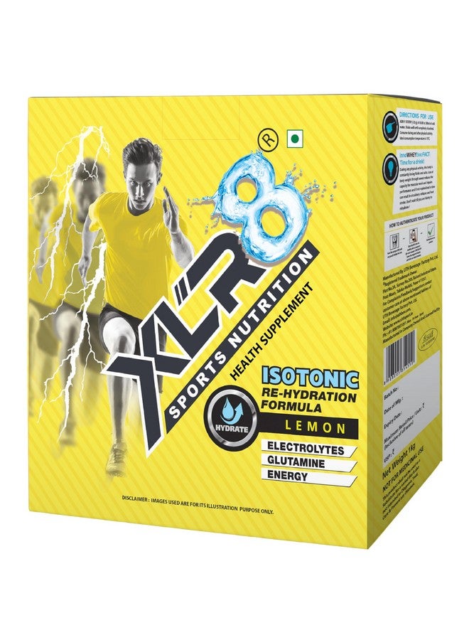 XLR8 Electrolytes Powder | Energy Drink Hydration Powder - Lemon, 1kg | Isotonic Gym Workout & Endurance Supplement - Image 1