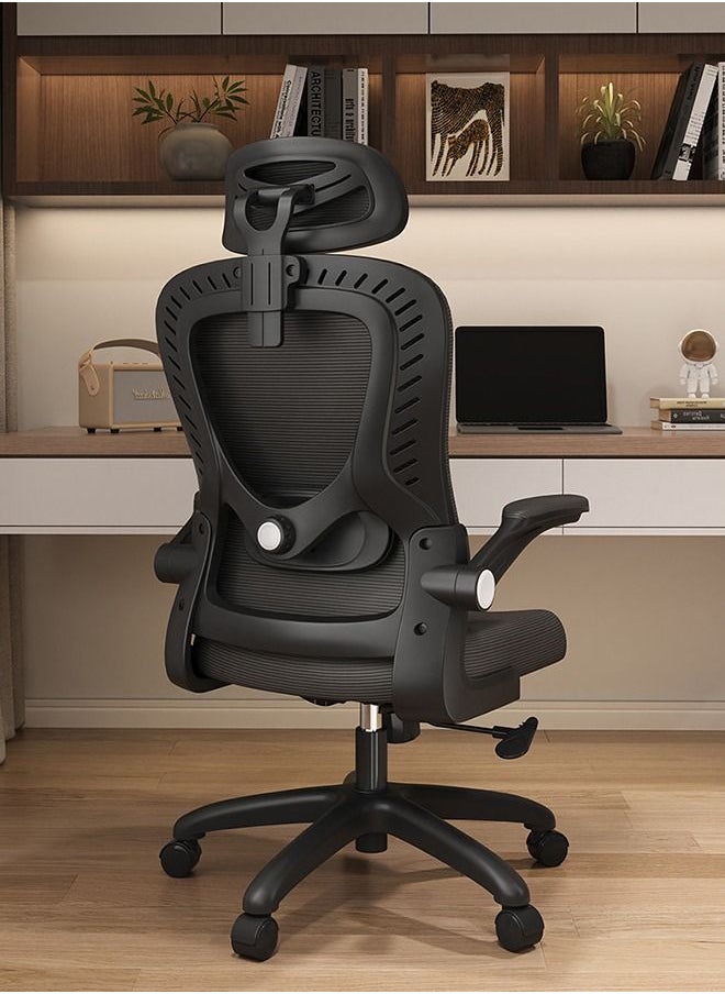 Arabest - Office Chair, High Back Ergonomic Desk Chair, Breathable Mesh Desk Chair with Adjustable Lumbar Support and Headrest, Swivel Task Chair with flip-up Armrests - Image 1