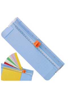 Y&D Paper Cutter A5 Trimmer Titanium Scrapbooking Tool with Automatic Security Safeguard and Side Ruler for Label Card Standard Cutting Blue  - Image 1