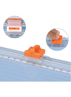 Y&D Paper Cutter A5 Trimmer Titanium Scrapbooking Tool with Automatic Security Safeguard and Side Ruler for Label Card Standard Cutting Blue  - Image 4