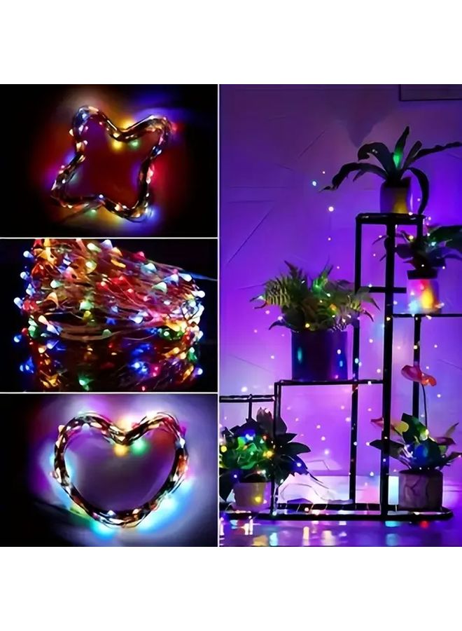 أضواء سلسلة شمسية متعددة الألوان 7 أمتار 50 لمبة LED، 8 أوضاع، IP54 للحدائق وساحات الحفلات - Image 5