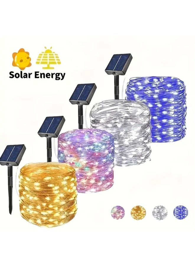 أضواء سلسلة شمسية متعددة الألوان 7 أمتار 50 لمبة LED، 8 أوضاع، IP54 للحدائق وساحات الحفلات - Image 2