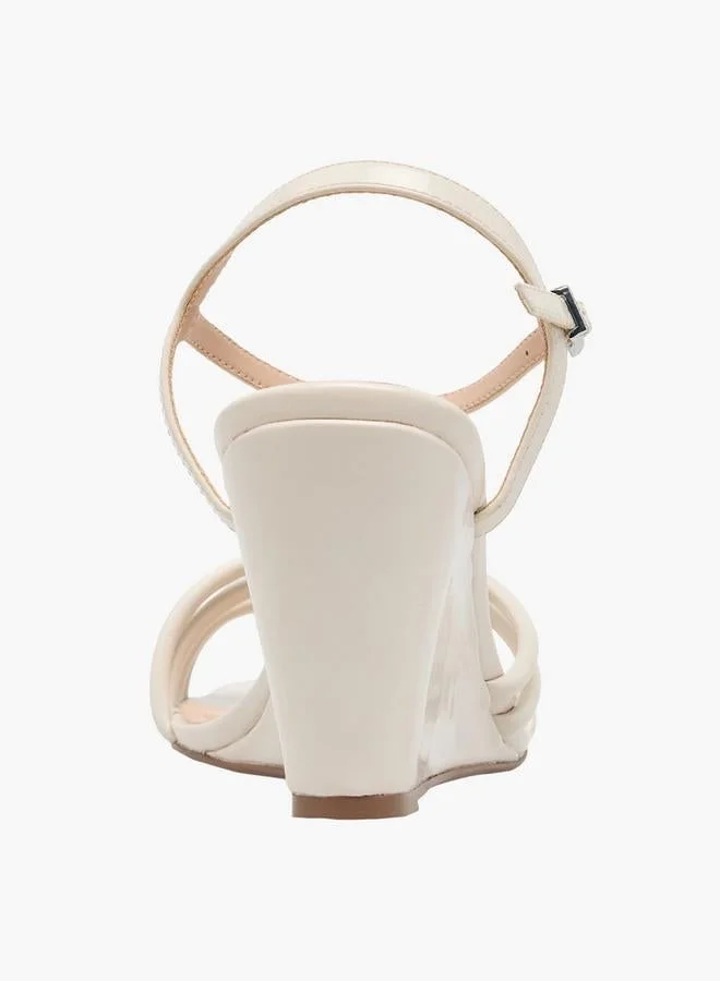 Celeste IVORY Women Strappy Wedge Heel Sandals for Women | Best Price UAE