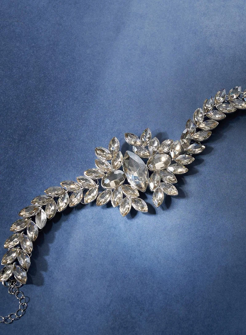 SOHI Marquise Statement Artificial Necklace Jewellery