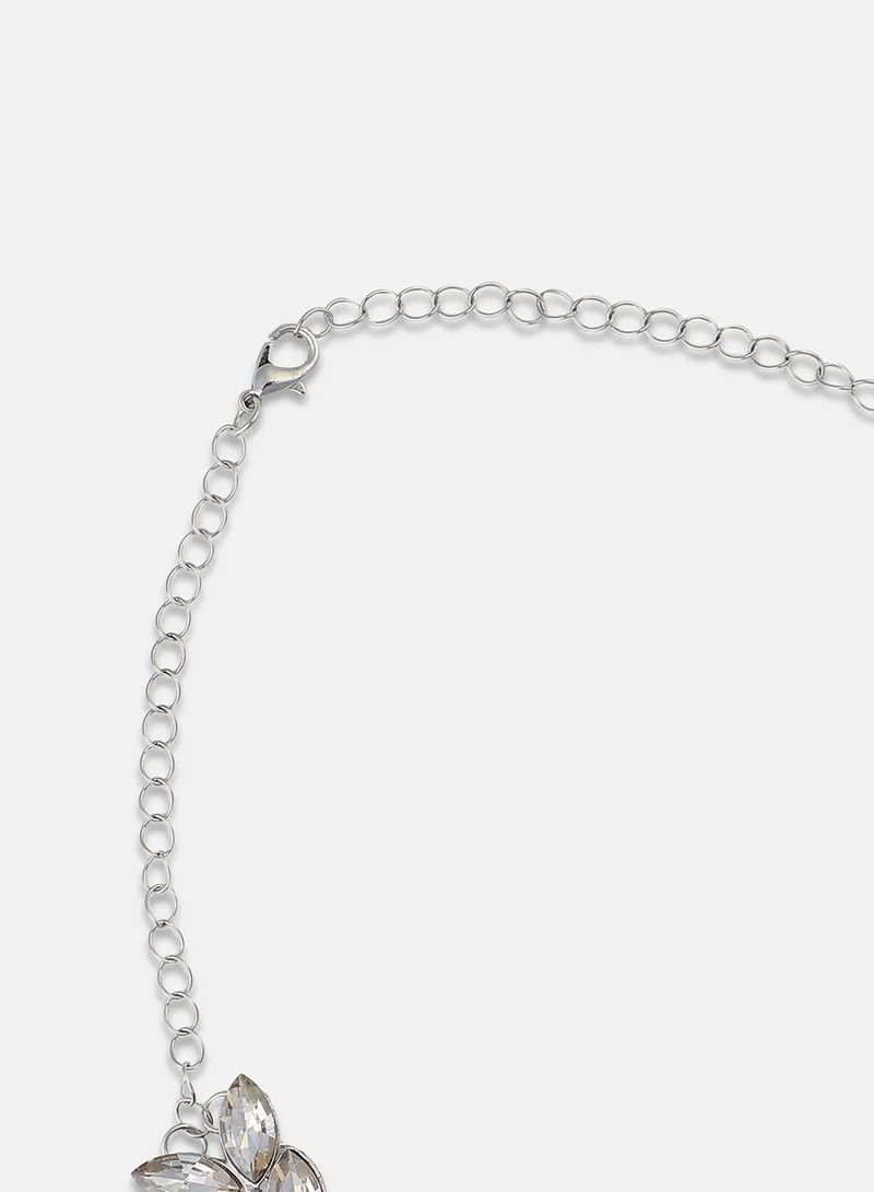 SOHI Marquise Statement Artificial Necklace Jewellery