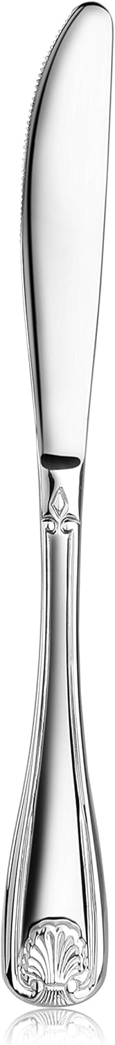 New Star Foodservice 58246 Shell Pattern 180 Stainless Steel Dinner Knife 86inch Set of 12 - Image 2