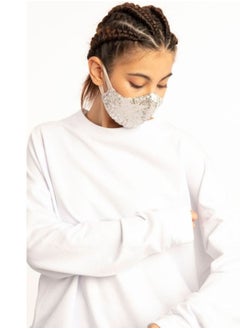 VENTIUP Sequin Mask Beige Silver  - Image 4