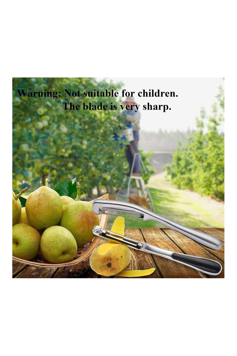 توب تشويس مقشرة بشفرة طويلة من الستانلس ستيل من توب تشويس- فضى 038004 - Image 2