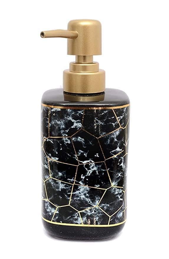 Skywalk Modern Style Ceramic Liquid Soap Dispenser for Bathroom & Kitchen (250 ml) -Black