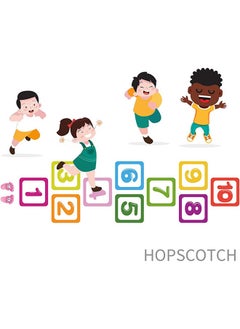 Generic 10 Number Footprint Floor Sticker Puzzle Games Number Hopscotch Sticker Floor Decals Lattice Floor Sticker For Kids  - Image 5