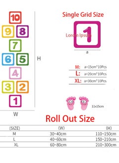 Generic 10 Number Footprint Floor Sticker Puzzle Games Number Hopscotch Sticker Floor Decals Lattice Floor Sticker For Kids  - Image 2