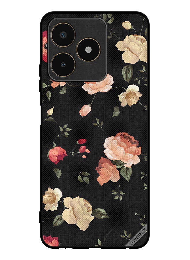 Covernex غطاء حماية لهاتف ريال مي C53 بتصميم فني لزهور - Image 1