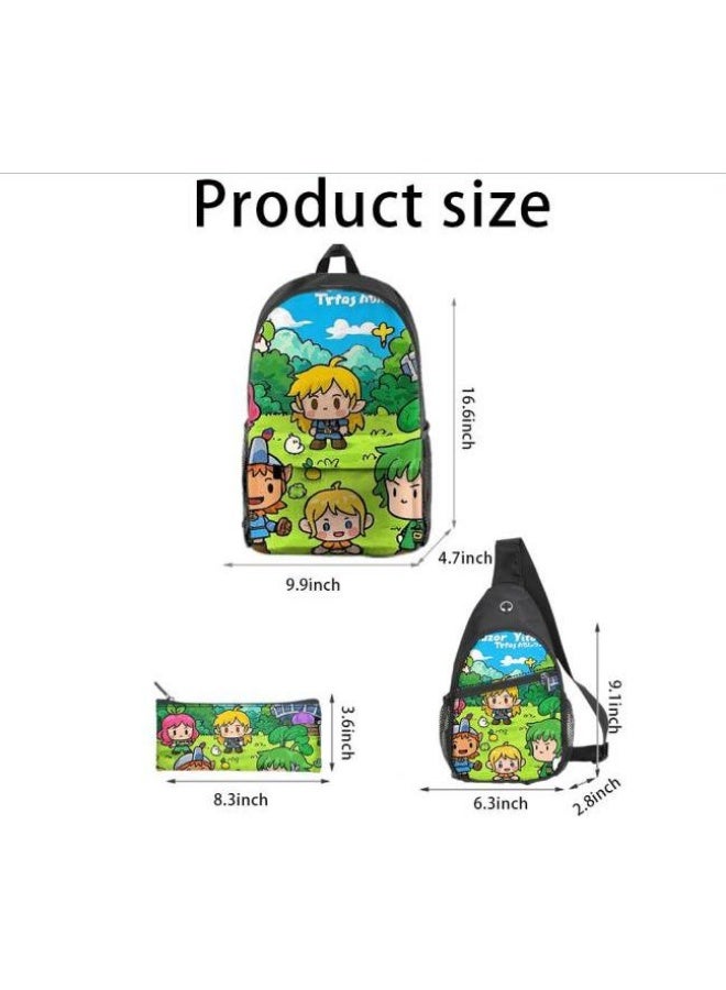Universal cartoon new three-piece schoolbag - 454  - Image 2