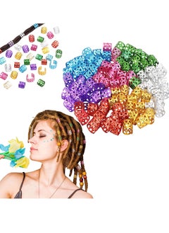Excefore Dreadlocks Beads Hair Braid Rings Clips 200 Dread Locks Hair Braiding Metal Cuffs Decoration  - Image 1