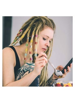 Excefore Dreadlocks Beads Hair Braid Rings Clips 200 Dread Locks Hair Braiding Metal Cuffs Decoration  - Image 2