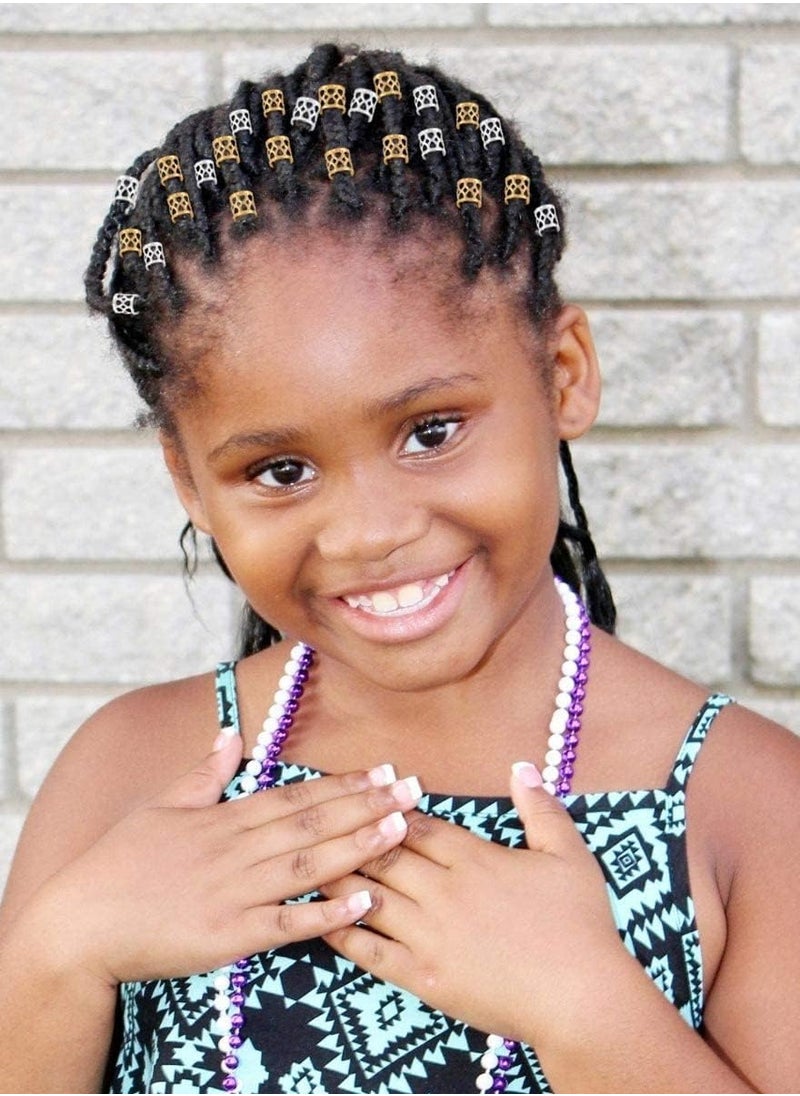 Excefore Dreadlocks Beads Hair Braid Rings Clips 200 Dread Locks Hair Braiding Metal Cuffs Decoration  - Image 3