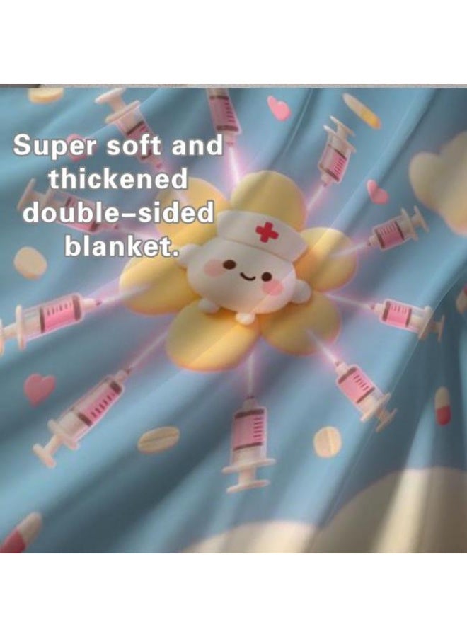 عام Wisdom Fairy (أحدث) بطانية رقيقة من الفانيلا (دافئة ومريحة، ومناسبة للنوم، واستخدام اللعبة، وإزالة الغبار والرمل) 150 سم * 200 سم - 119 - Image 5