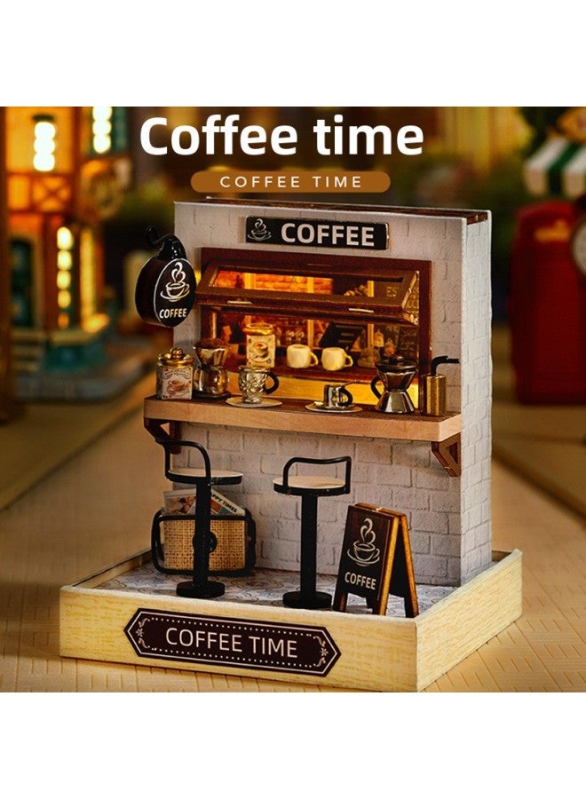 Zhiqu House Happy One Pavilion Diy Handmade Assembled 3D Assembled Model Toys Cabin Toys And Gifts-Color:QT-033 Garden Corner Led Lamp Dust Cover Glue-(Chinese Version)  - Image 4