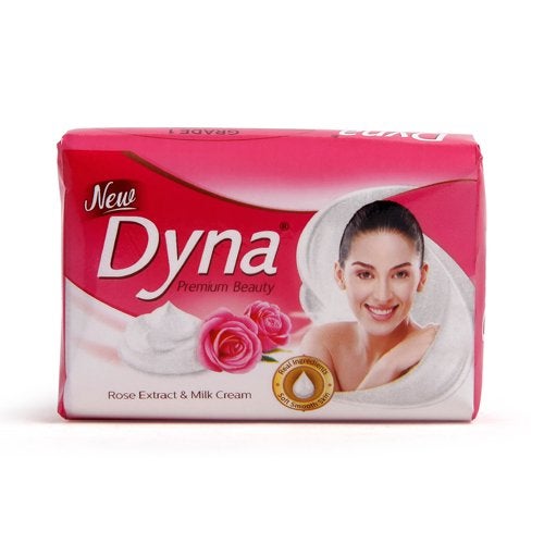 DYNA صابون دينا، حليب وورد، 100 جرام (عبوة من 4) - Image 1