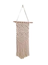 HAWAMAHAL HAWAMAHAL Macrame wall hanging and boho wall decor for an apartment dorm room baby room bedroom and nursery above bed walls 9X12 OffWhite 01  - Image 1